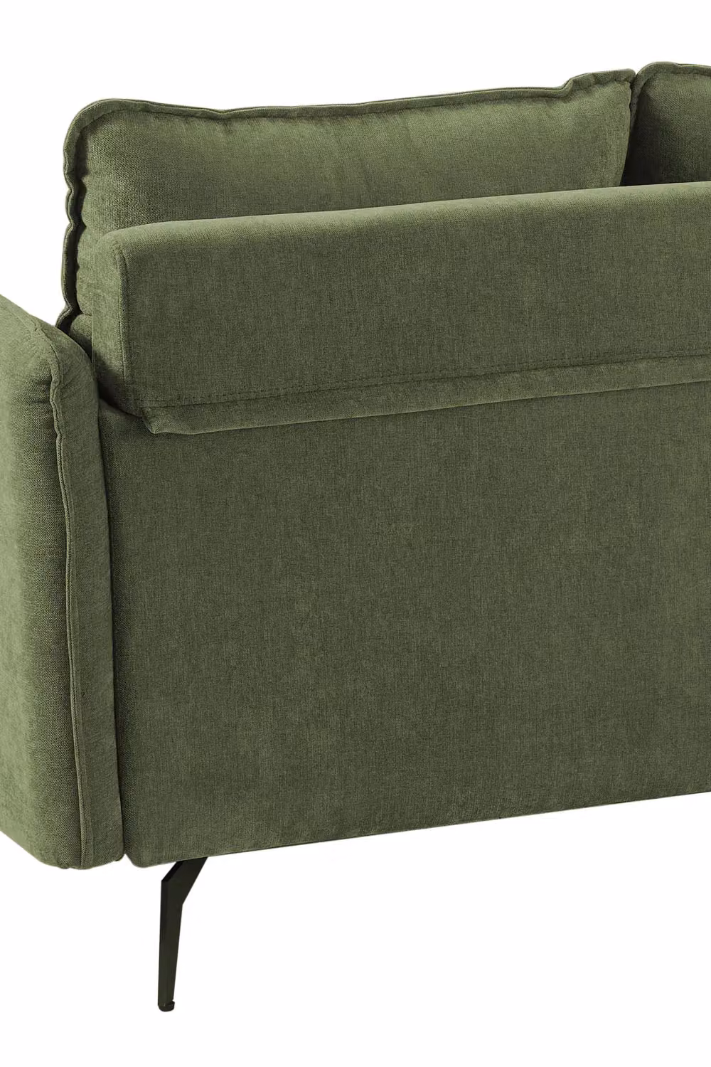Living and Home 3-Seater Green Reversible L-Shape Corner Sectional Sofa with Matching Ottoman – 4