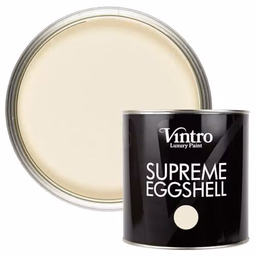 Vintro Buckingham Cream Eggshell Paint for Interior and Exterior Walls, Wood and Trim, 2.5 Litres