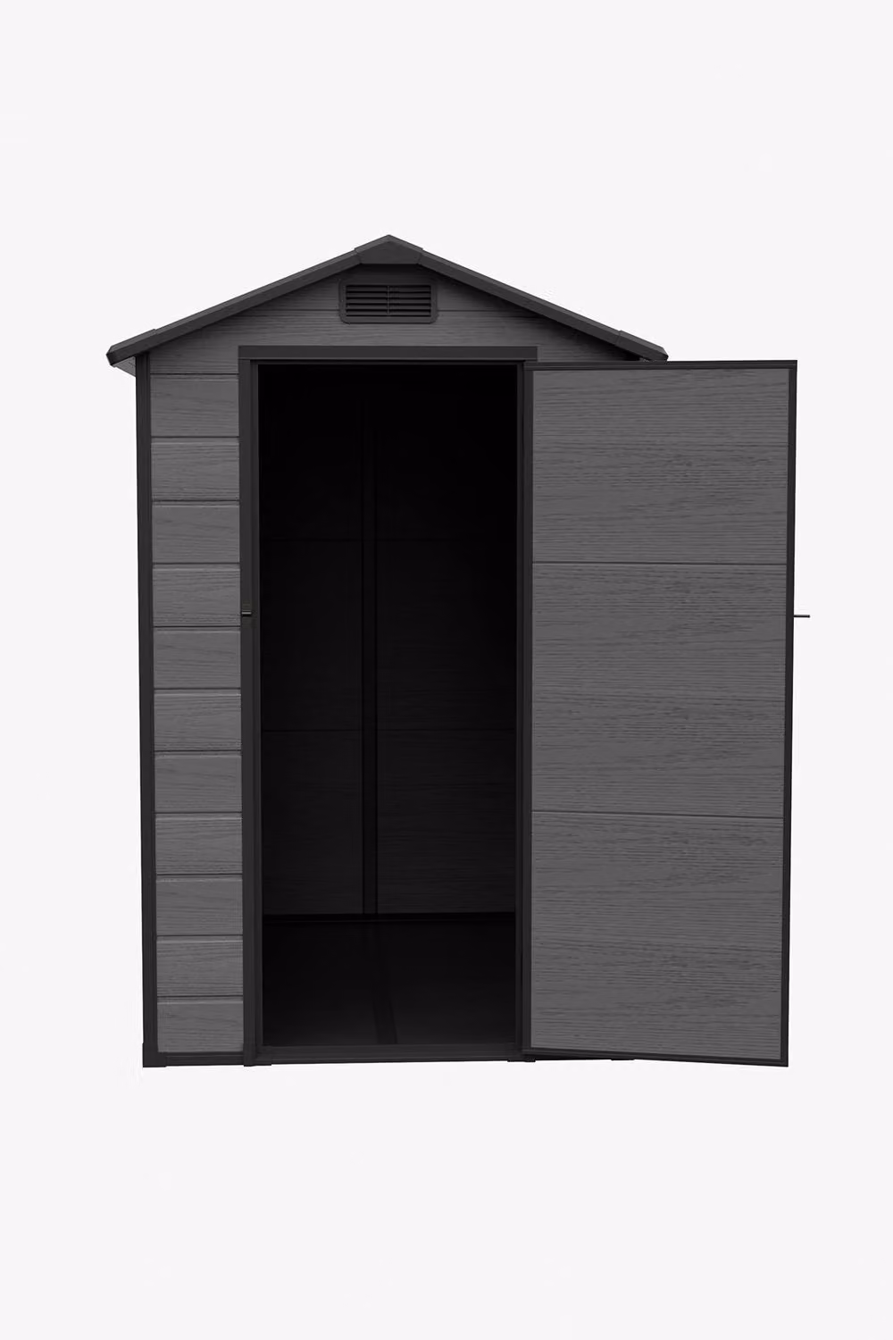 Living and Home Dark Grey Plastic Outdoor Garden Storage Shed – 4