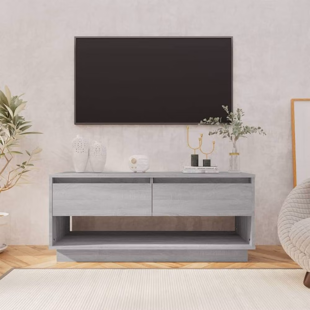 Berkfield Home Modern Grey Sonoma TV Cabinet W/D/H: 102 x 41 x 44 cm – 2