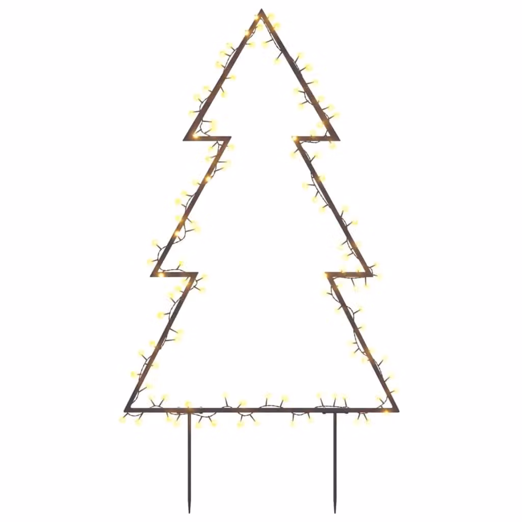 Berkfield Home Christmas Tree Light Decoration with Spikes, 115 LEDs, Black, Height: 90 cm – 2