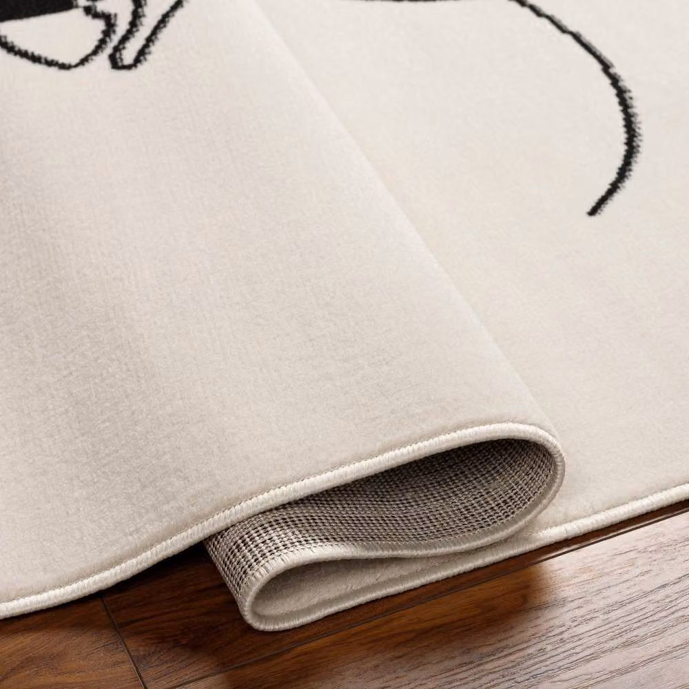 Livabliss Pisa Modern Abstract Rug in Beige, White and Black, W/D: 150 x 210 cm – 4