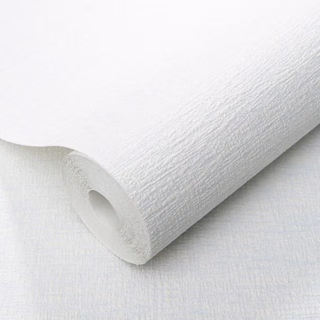 Erismann White Hessian Weave Abstract Non-Woven Vinyl Wallpaper Roll