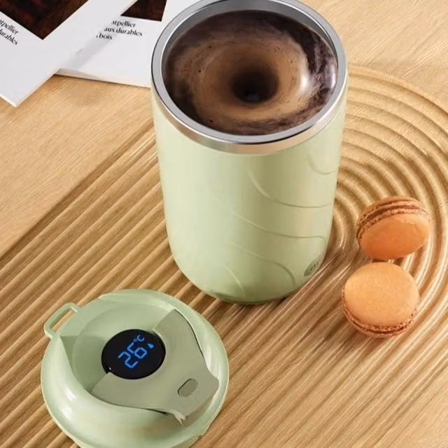KORVIXA Green Electric Mixing Mug with Temperature Control