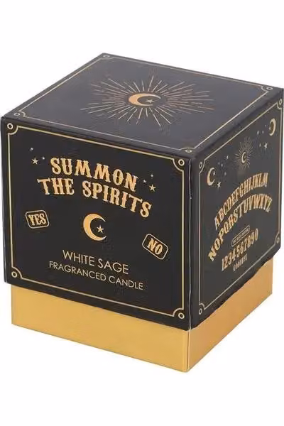 KDMD Summon the Spirits White Sage Talking Board Candle in Black – 5