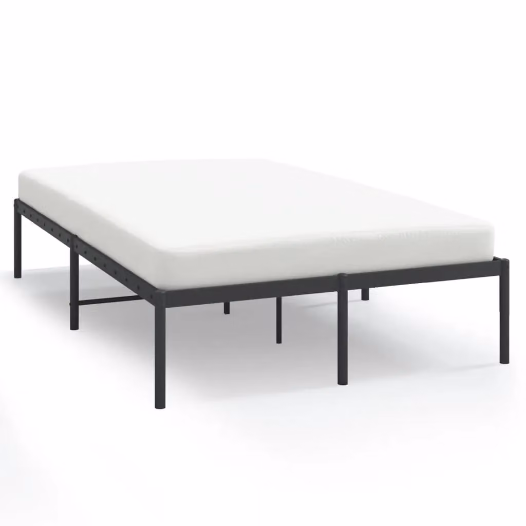 Berkfield Home Metal Bed Frame in Black, W: 135 cm, L: 190 cm – 2