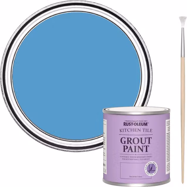 Rust-Oleum Kitchen Grout Paint in Cerulean Blue, 250ml