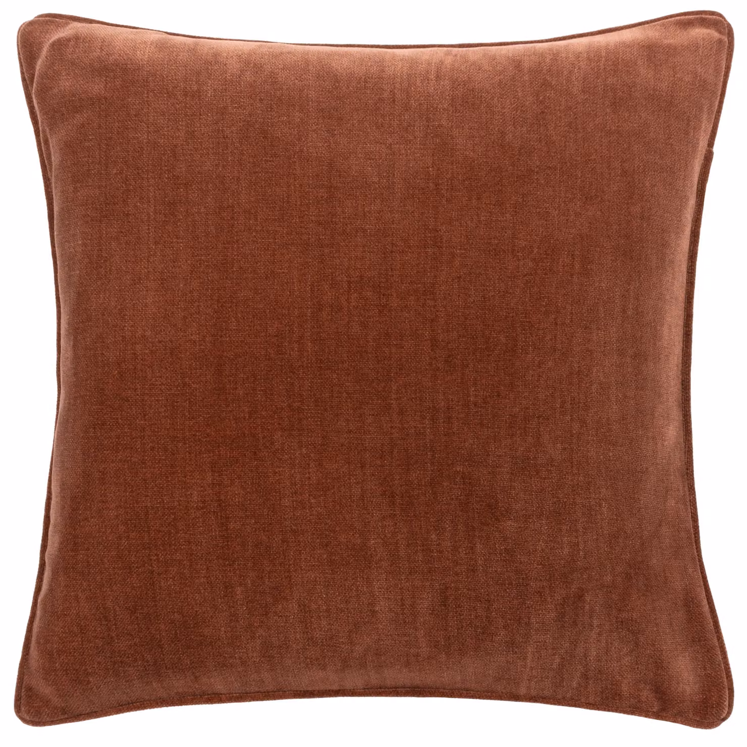 Yard Heavy Chenille Woven Piped Square Cushion in Orange, W/D/H: 50 x 50 x 50 cm – 2