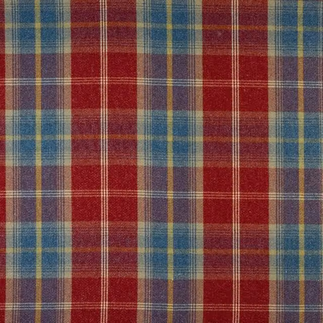 Terrys Balmoral Country House Checked Fabric in Blue and Red