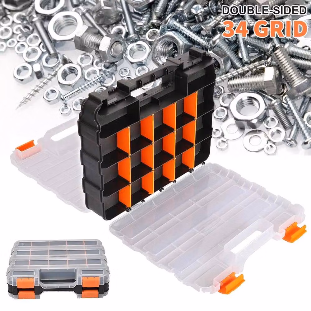 KORVIXA Multicolour Sided Screws Nails Carry Case Tool Box W: 52 cm, H: 26.9 cm, D: 52 cm – 2