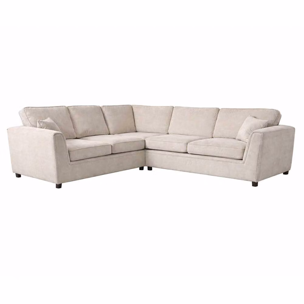 Furnishings For Less UK Ascot 5 Seater L-Shape Corner Sofa in Beige Chenille Fabric – 2