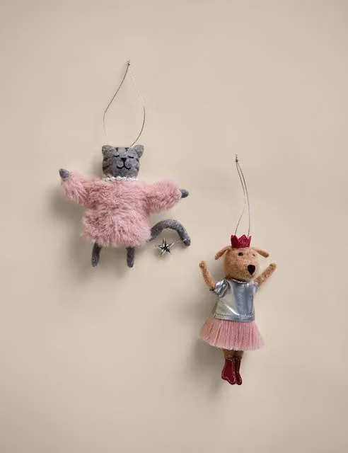 M&S 2 Pack Multicolour Felt Animal Hanging Party Decorations