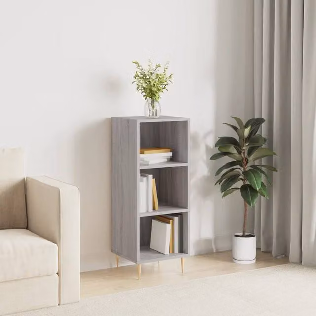 Berkfield Home Sonoma Grey Sideboard in Engineered Wood, W/D/H: 34.5 x 32.5 x 90 cm – 1