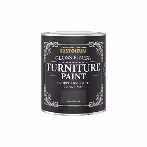 Rust-Oleum Gloss Furniture and Skirting Board Paint, Black, 750ml – 4