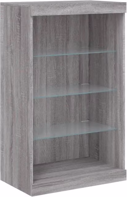 Berkfield Home Modern Sideboard with Integrated LED Lights in Grey Sonoma, W: 60.5 cm, D: 37 cm, H: 100 cm – 1