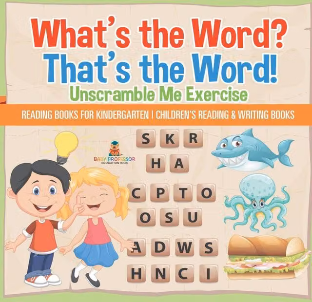 Baby Professor What's the Word? That's the Word Unscramble Me Exercises Multicolour Paper Activity Book