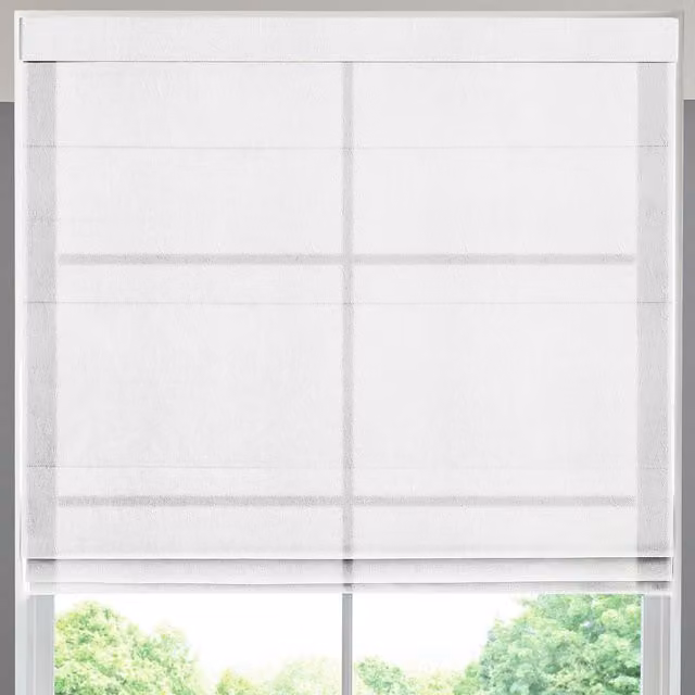 Terrys Eloise Sheer Voile Made to Measure Roman Blind in White