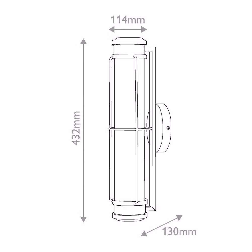 Netlighting Saylor Small Integrated LED Wall Light in Matte Black with 3000K Warm White Light and IP44 Rating – 2