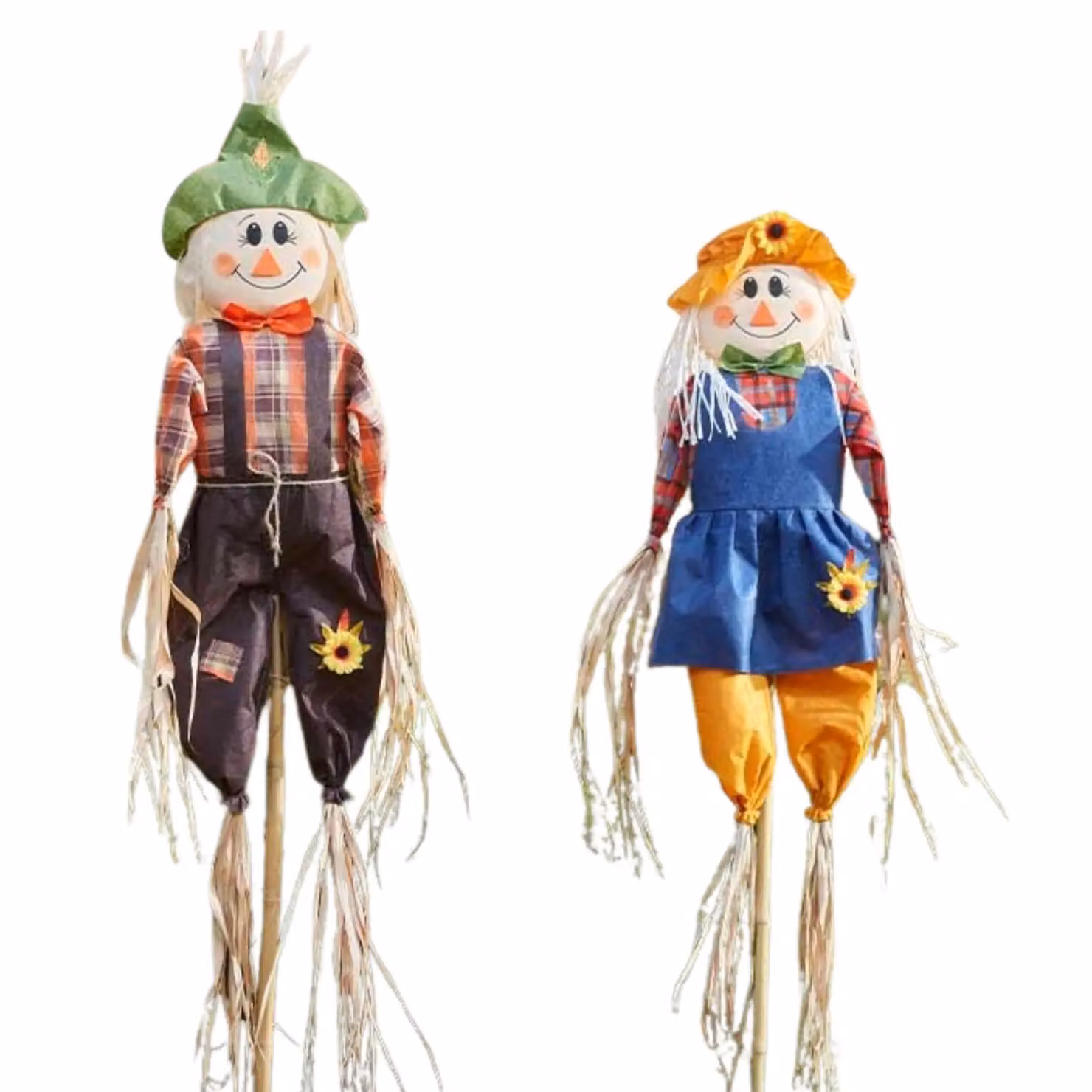 Marco Paul Autumn Scarecrow Garden Decor Stakes, Multicolour, Height: 160 cm – 2