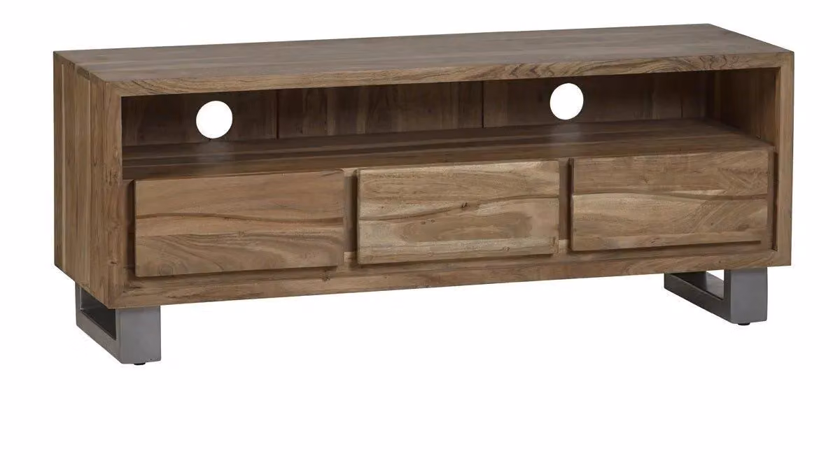 IH Design Wollaston Natural Essential Live Edge Large Media Unit in Brown – 2