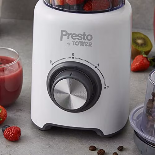 Tower Presto 500W Jug Blender with 1.5L Capacity and Grinder Attachment, White – 4