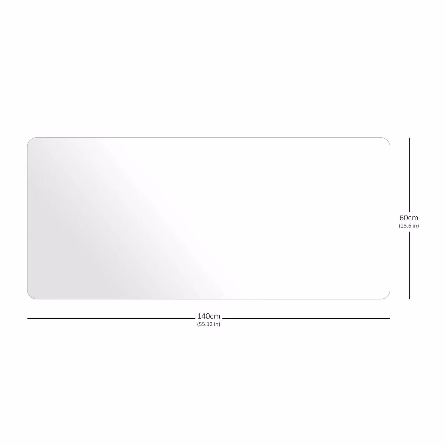 Nicoman Clear Waterproof Non-Slip PVC Desk Mat Protector, W: 140 cm, D: 60 cm – 2