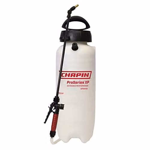 Chapin International ProSeries 3-Gallon Manual Pressure Sprayer for Fertilizer, Herbicides and Pesticides, Translucent White