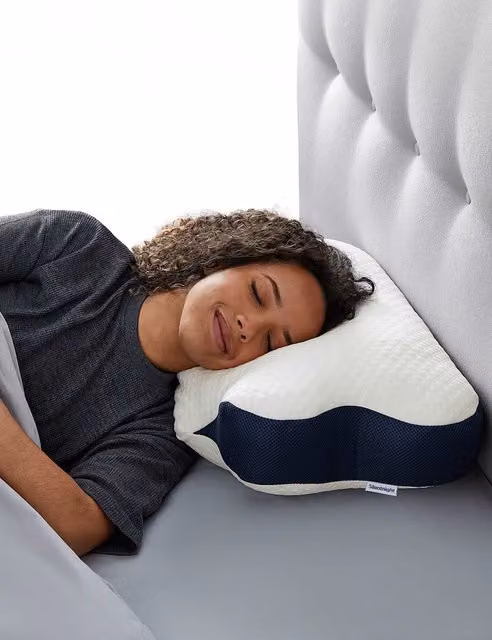 Silentnight Soft Memory Foam and Hollow Fibre Wedge Neck Care Pillow, White