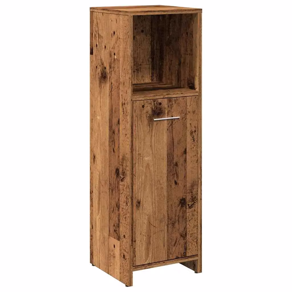 Berkfield Home Rustic Brown Wall Mounted Bathroom Cabinet with Internal Shelves, W/D/H: 30 x 30 x 95 cm – 2