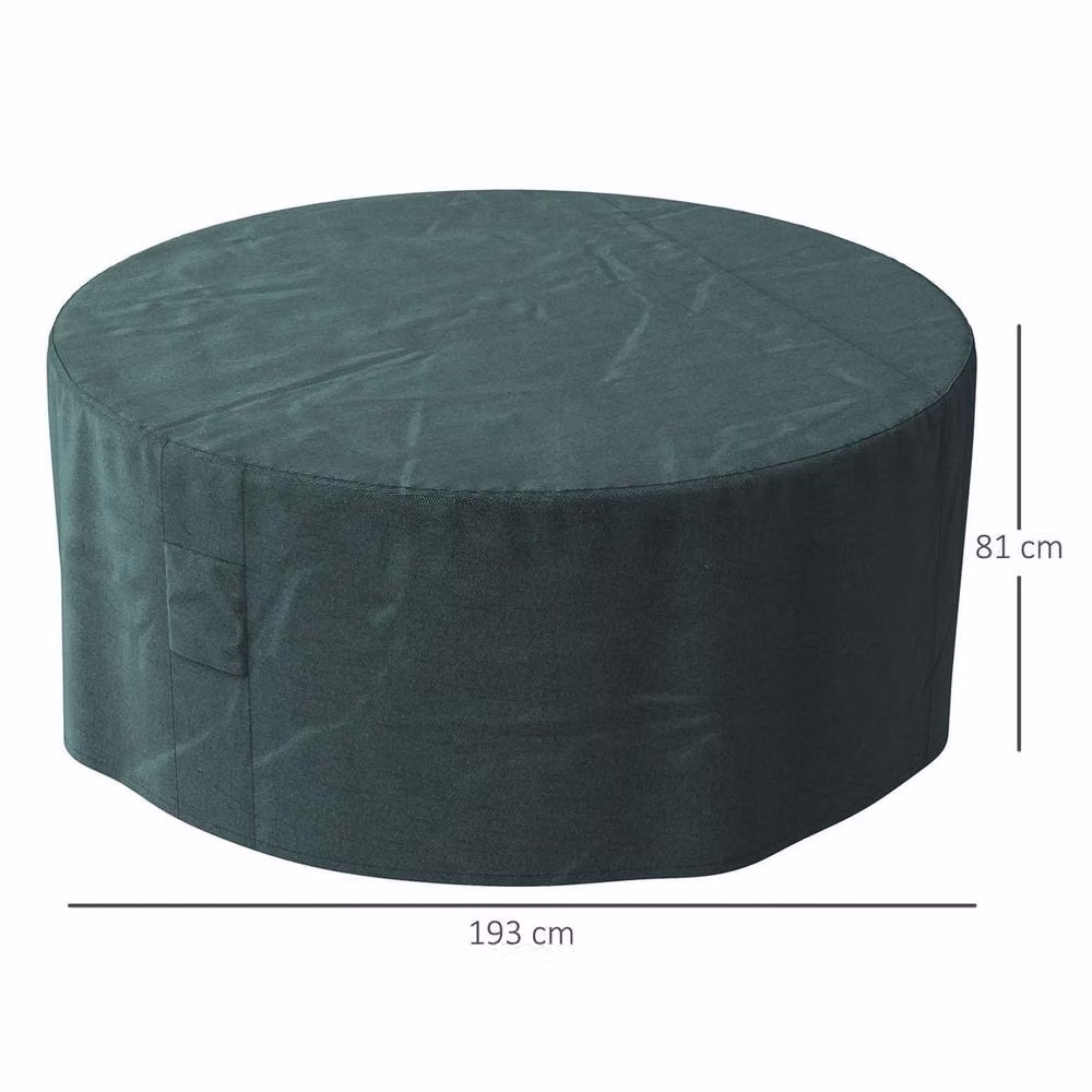 EONLION Round Garden Furniture Cover in Green, Diameter: 100 cm – 2