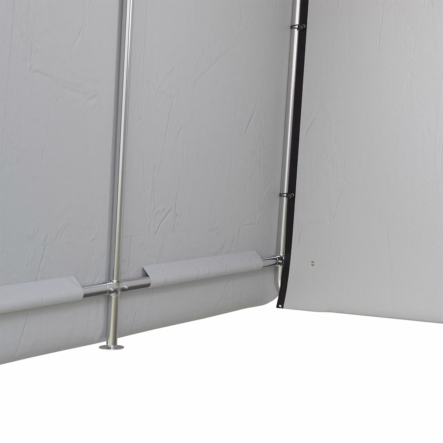 Living and Home Grey Galvanised Steel Gable Storage Shed, W: 182.88 cm, D: 182.88 cm, H: 210.0 cm – 5