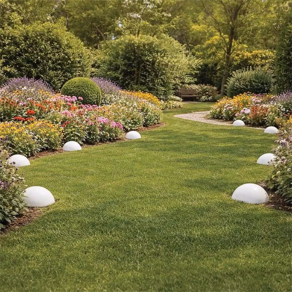 NESTLUNE Solar Ground Globe Light in White and Multicolour RGB – 3