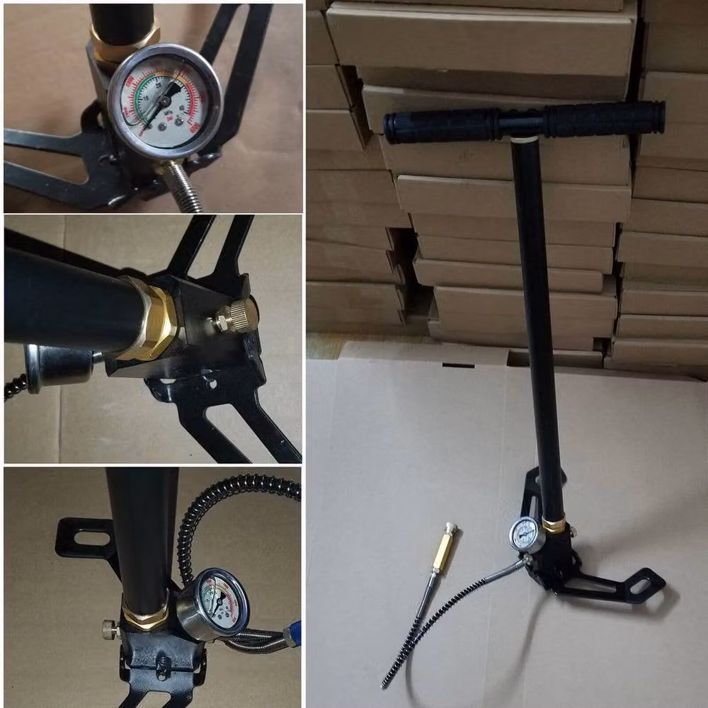 NESTLUNE Black Stirrup Air Rifle Pump for 4500psi High Pressure Airguns – 3