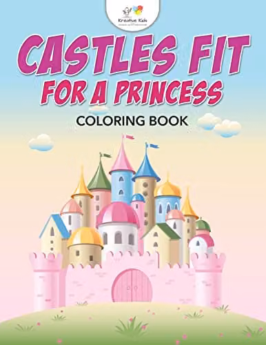Kreative Kids Castles Fit for a Princess Colouring Book for Children, Multicolour, W: 27.94 cm, H: 27.94 cm