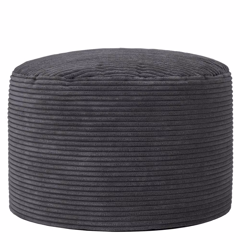icon Milano Corduroy Bean Bag Footstool Pouffe in Grey – 3