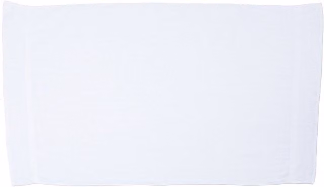 Towel City Classic White Cotton Terry Bath Towel with Border and Hanging Loop