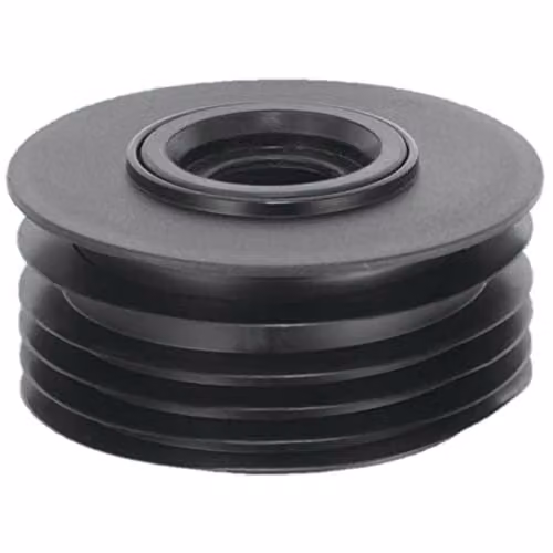 McAlpine DC2-BL 4 inch/110mm Black Plastic Drain Connector with Sealing Ring