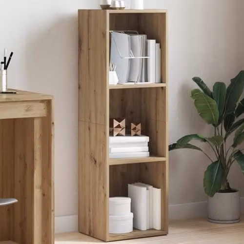vidaXL Artisan Oak Book Cabinet, Brown, W/D/H: 36 x 30 x 114 cm – 2