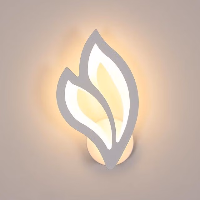 Pheashine 13W Modern White LED Wall Sconce with Warm White Light – 1