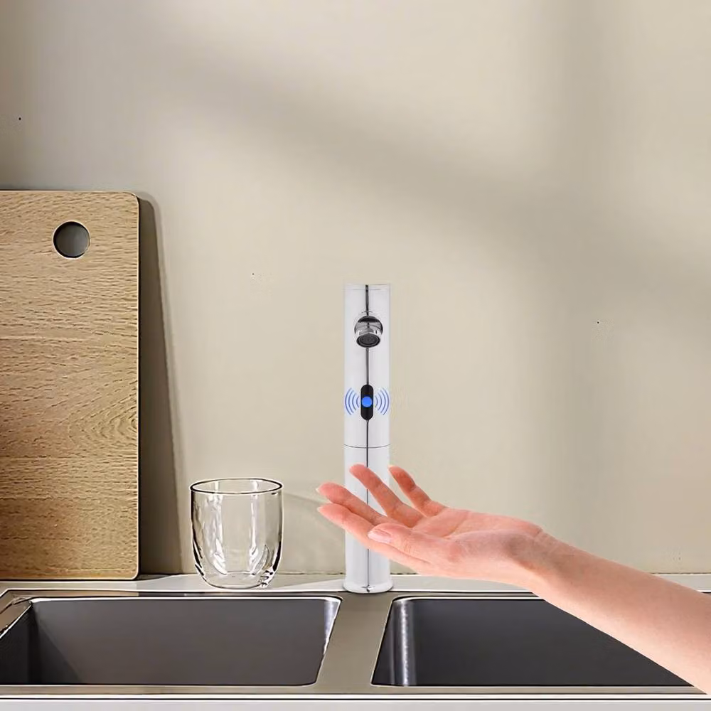 Kelvenix Touchless Sensor Bathroom Basin Faucet in Chrome Silver, W/D/H: 52.0 x 32.0 x 26.5 cm – 2