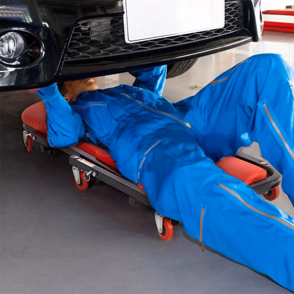 Kelvenix Heavy Duty Folding Mechanics Garage Car Creeper Seat in Red – 3