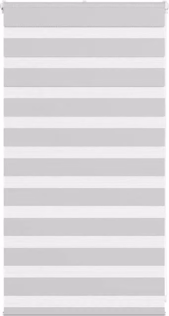 Berkfield Home Zebra Blind in Light Grey, W: 75 cm, H: 100 cm