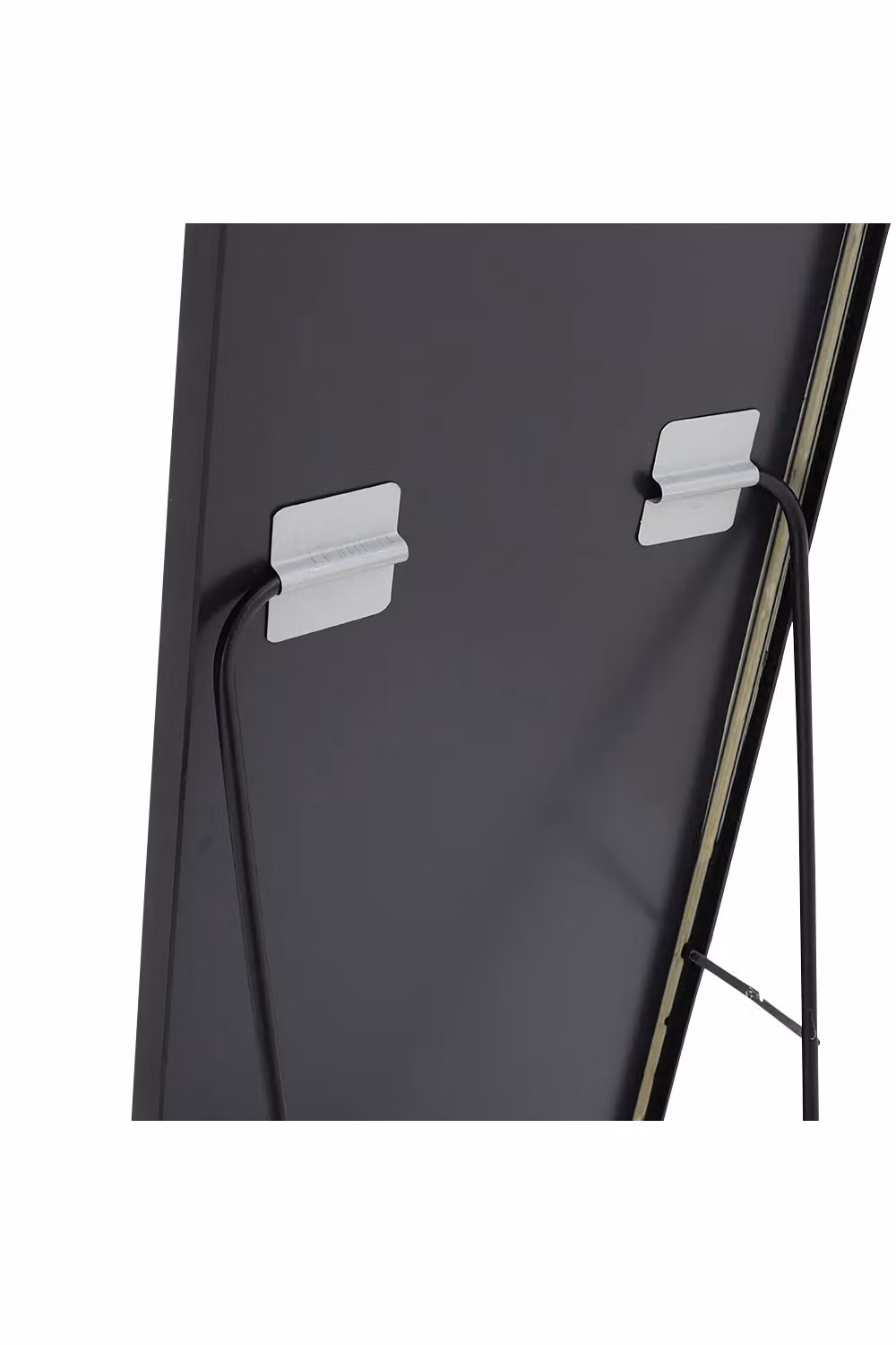 Living and Home Black Arched Metal Full Length Mirror with Floor Stand and Wall Mount, W: 40 cm, H: 150 cm – 3