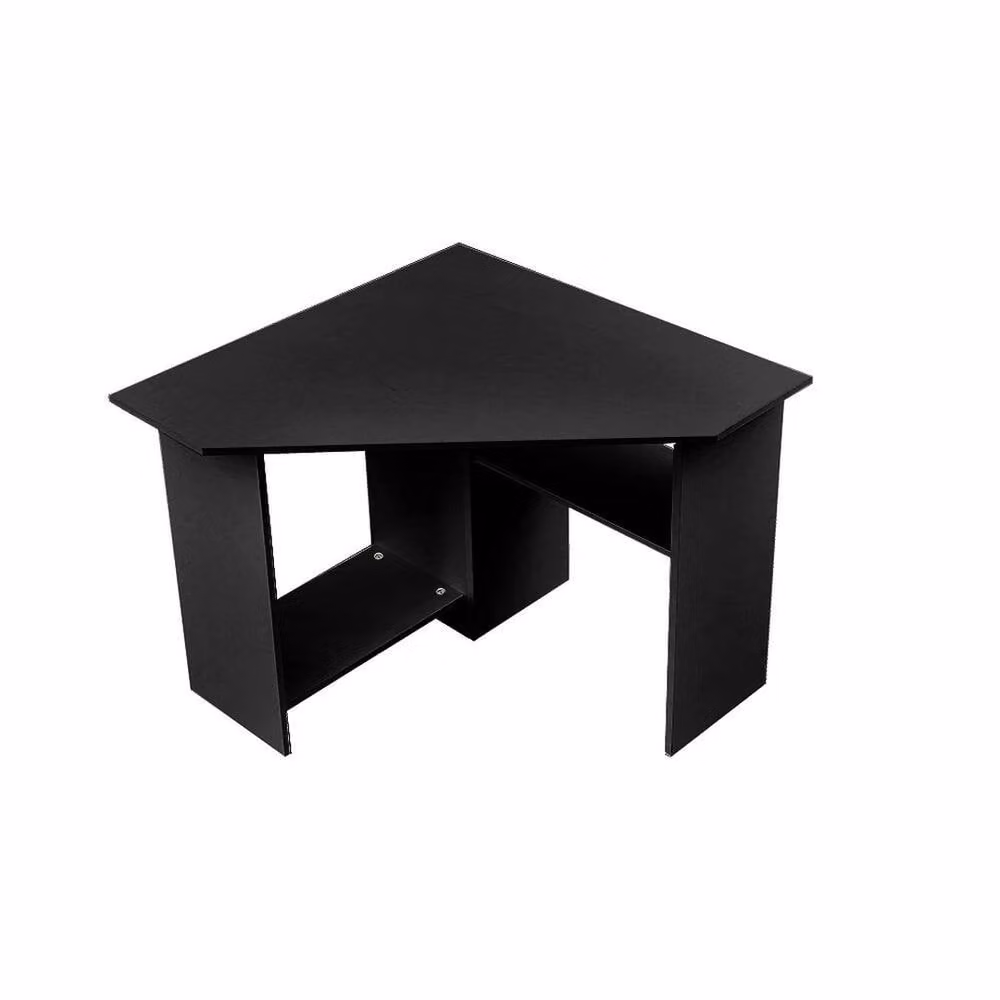 KORVIXA Black Modern Corner Computer Desk for Home Office, W/D: 100 x 100 cm – 2