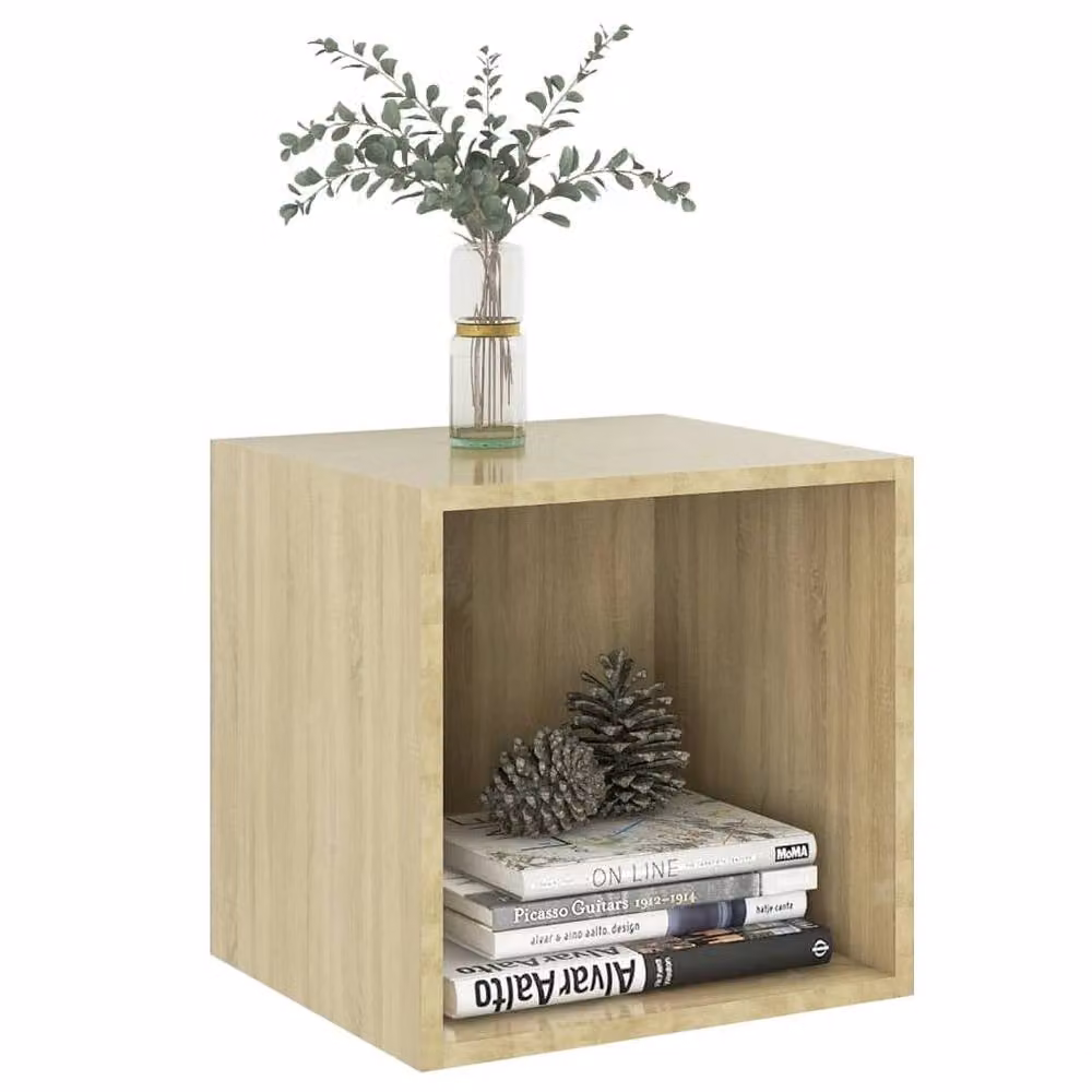 Berkfield Home Wall Cabinets 2 Piece Sonoma Oak Brown MDF W/D/H: 37 x 37 x 37 cm – 3