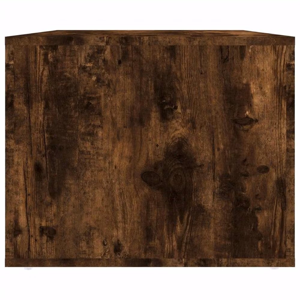 Berkfield Home Smoked Oak Coffee Table in Brown, W/D/H: 80 x 50 x 40 cm – 5