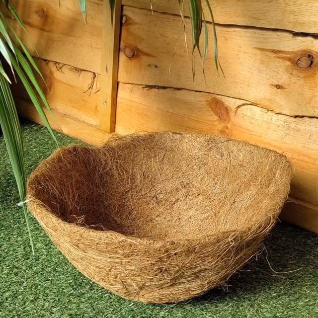 Shop4allsorts Natural Brown Coco Hanging Basket Liner for a 16 Inch Basket