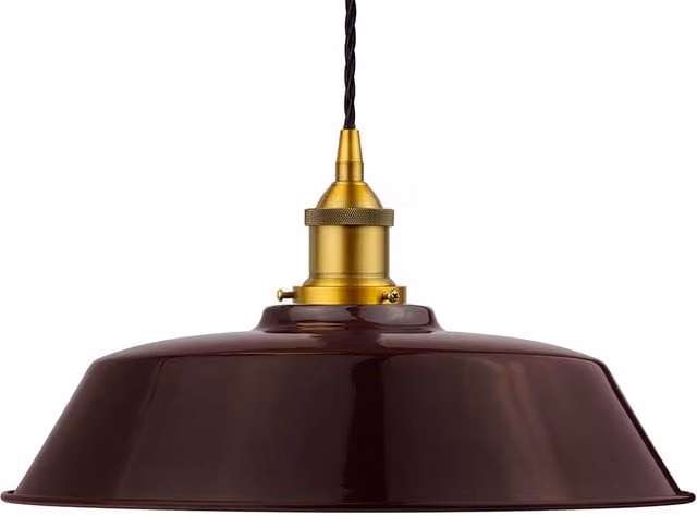 SE Home Chancery Pendant Light in Burgundy Red, Antique Gold and Black