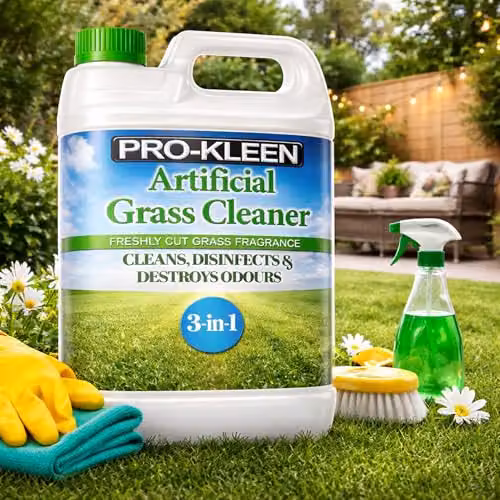 Pro-Kleen Artificial Grass Cleaner and Disinfectant 5L with 10L Manual Pressure Sprayer, Fresh Cut Grass Fragrance