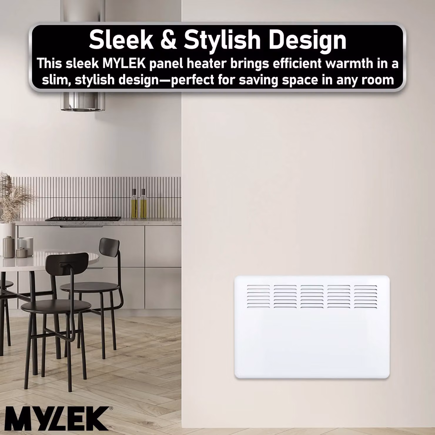 MYLEK Smart App Wifi Electric Convector Panel Heater with 24/7 Timer, 1.5kW, White – 4